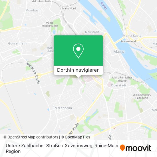Untere Zahlbacher Straße / Xaveriusweg Karte