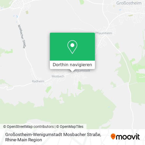 Großostheim-Wenigumstadt Mosbacher Straße Karte