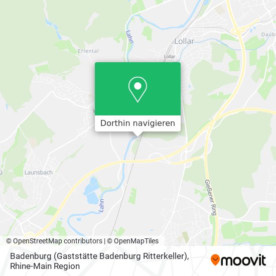 Badenburg (Gaststätte Badenburg Ritterkeller) Karte