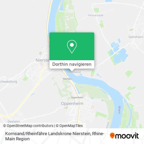 Kornsand / Rheinfähre Landskrone Nierstein Karte