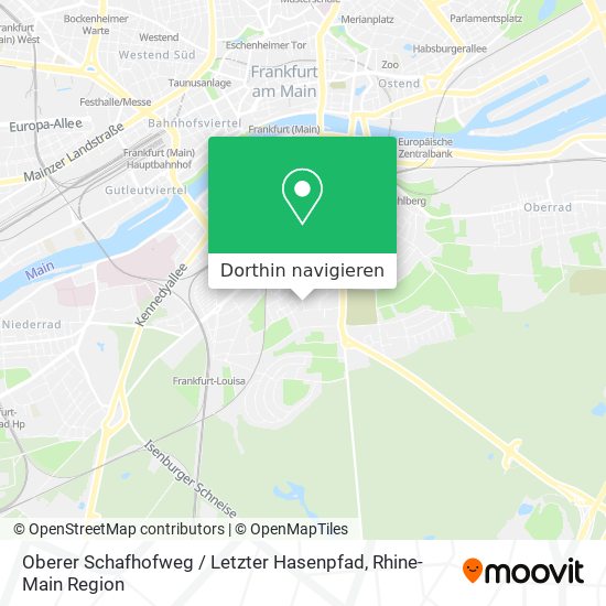 Oberer Schafhofweg / Letzter Hasenpfad Karte