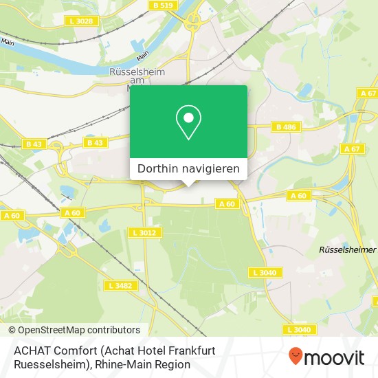 ACHAT Comfort (Achat Hotel Frankfurt Ruesselsheim) Karte