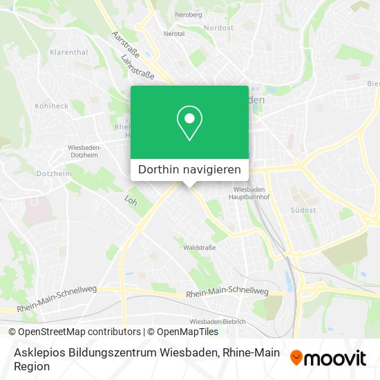 Asklepios Bildungszentrum Wiesbaden Karte