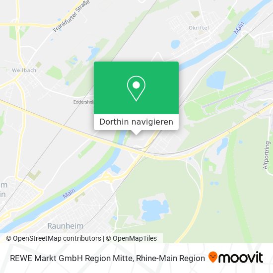 REWE Markt GmbH Region Mitte Karte