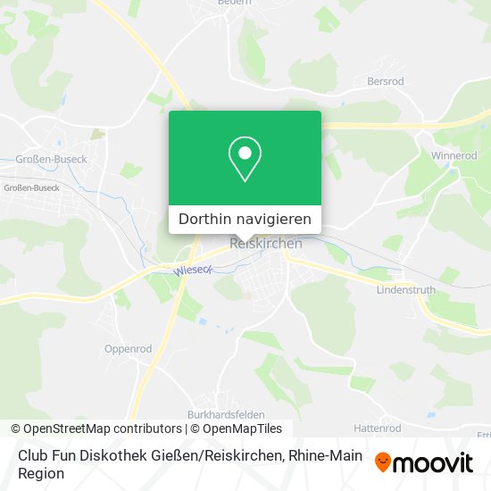 Club Fun Diskothek Gießen / Reiskirchen Karte