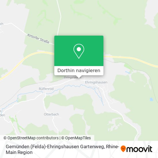 Gemünden (Felda)-Ehringshausen Gartenweg Karte