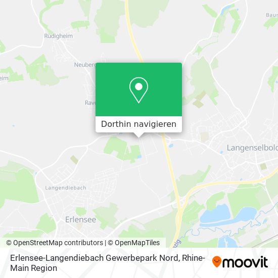Erlensee-Langendiebach Gewerbepark Nord Karte