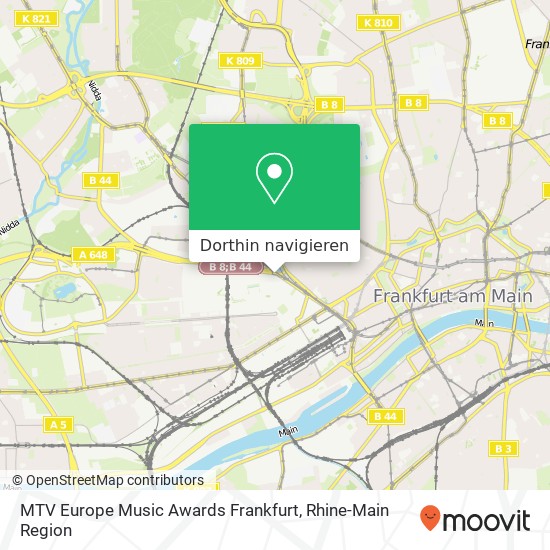 MTV Europe Music Awards Frankfurt Karte