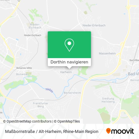 Maßbornstraße / Alt-Harheim Karte
