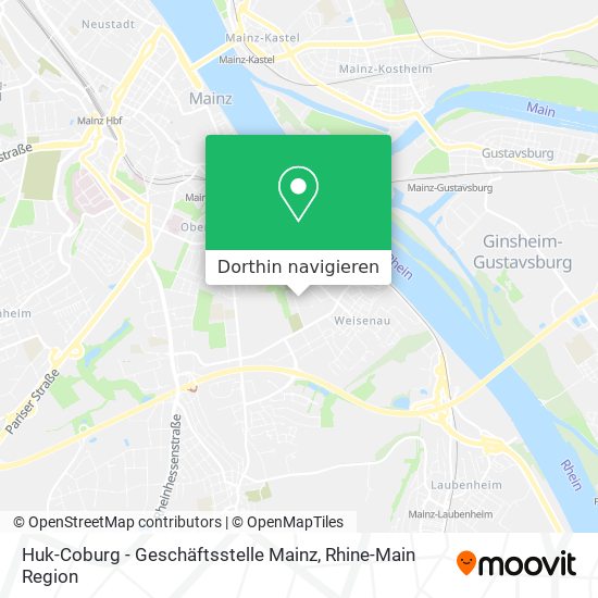 Huk-Coburg - Geschäftsstelle Mainz Karte