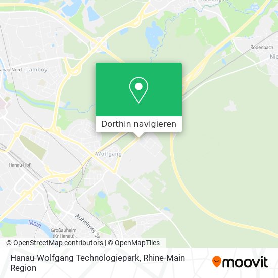 Hanau-Wolfgang Technologiepark Karte