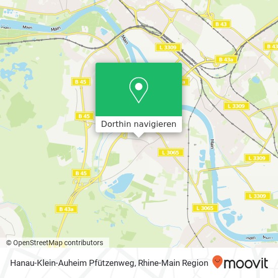 Hanau-Klein-Auheim Pfützenweg Karte