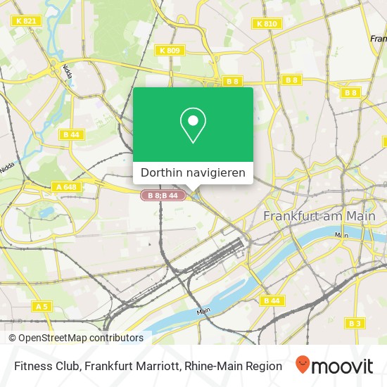 Fitness Club, Frankfurt Marriott Karte