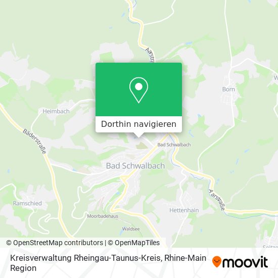 Kreisverwaltung Rheingau-Taunus-Kreis Karte