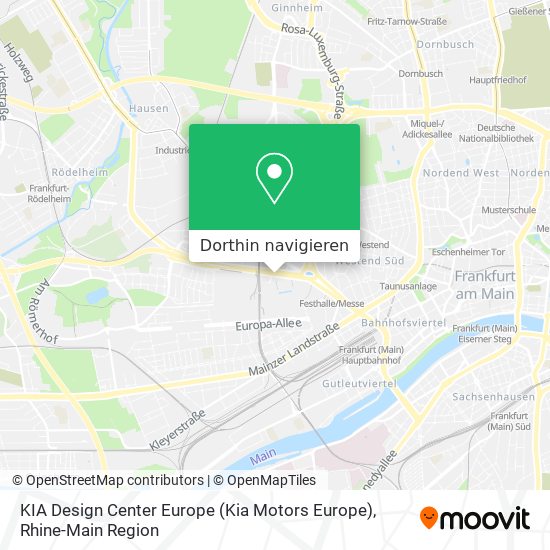 KIA Design Center Europe (Kia Motors Europe) Karte