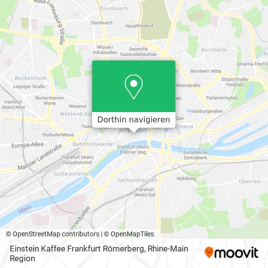 Einstein Kaffee Frankfurt Römerberg Karte