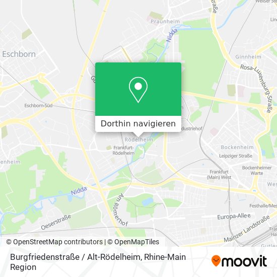 Burgfriedenstraße / Alt-Rödelheim Karte