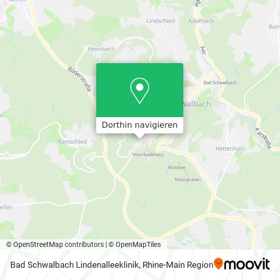 Bad Schwalbach Lindenalleeklinik Karte