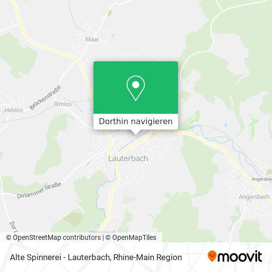 Alte Spinnerei - Lauterbach Karte