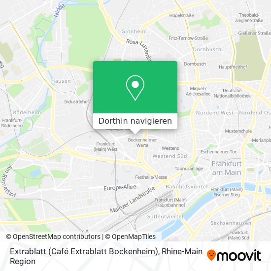 Extrablatt (Café Extrablatt Bockenheim) Karte