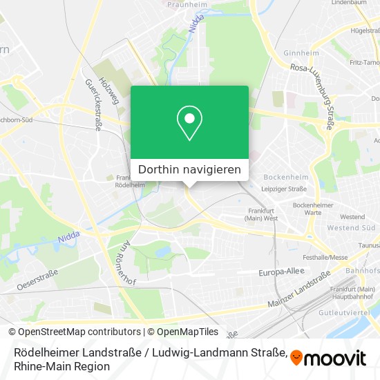 Rödelheimer Landstraße / Ludwig-Landmann Straße Karte