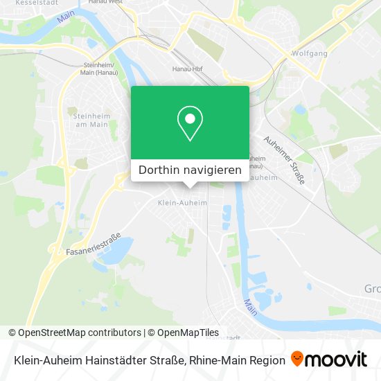 Klein-Auheim Hainstädter Straße Karte