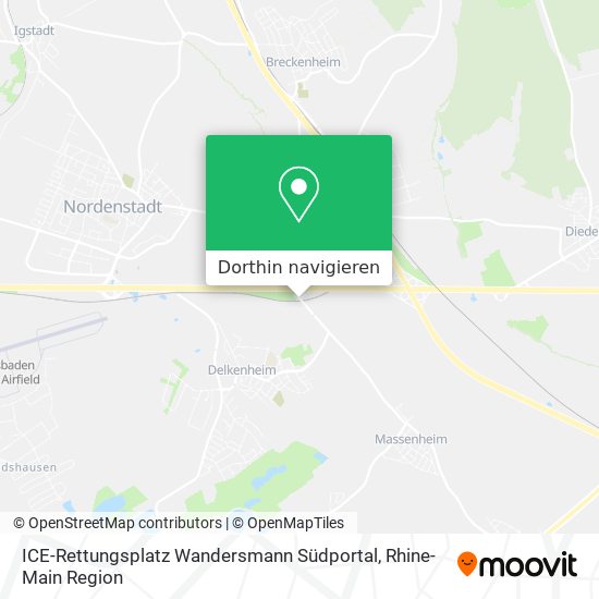ICE-Rettungsplatz Wandersmann Südportal Karte