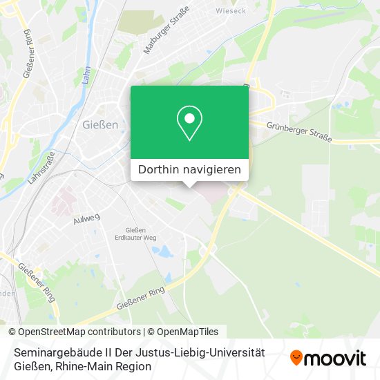 Seminargebäude II Der Justus-Liebig-Universität Gießen Karte