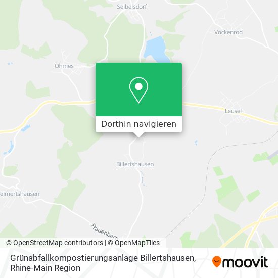 Grünabfallkompostierungsanlage Billertshausen Karte