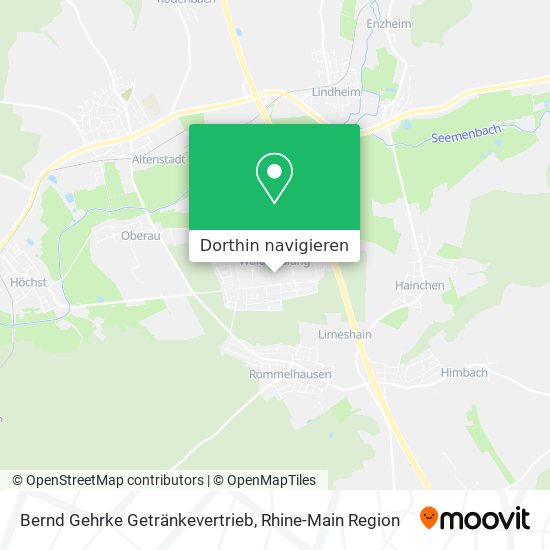 Bernd Gehrke Getränkevertrieb Karte