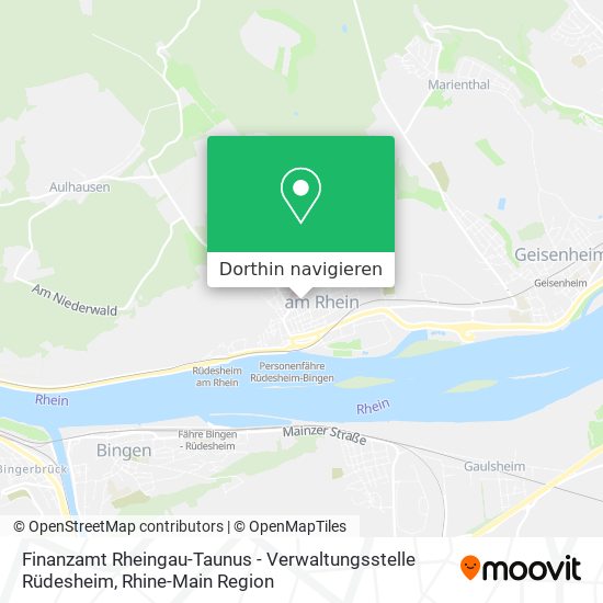 Finanzamt Rheingau-Taunus - Verwaltungsstelle Rüdesheim Karte