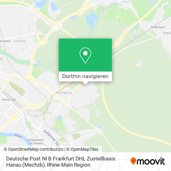 Deutsche Post Nl B Frankfurt DHL Zustellbasis Hanau (Mechzb) Karte