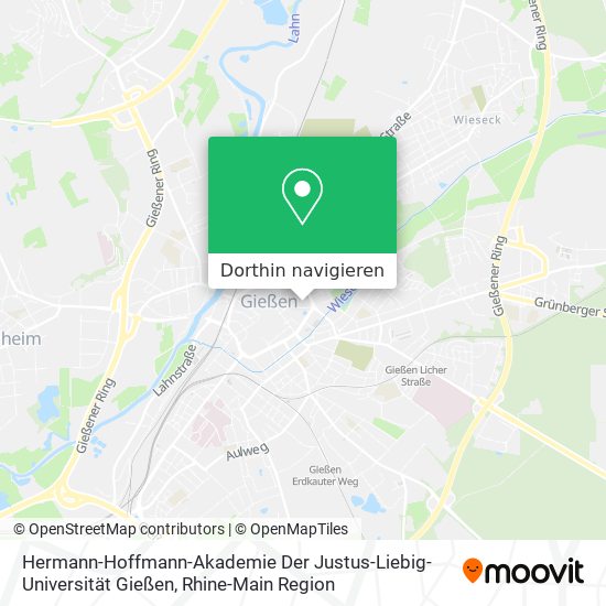 Hermann-Hoffmann-Akademie Der Justus-Liebig-Universität Gießen Karte