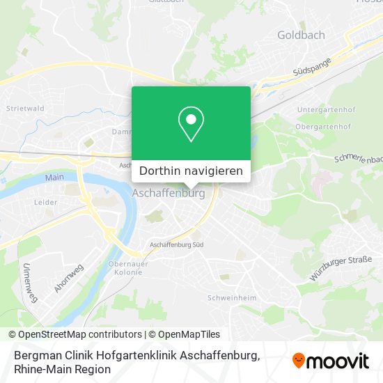 Bergman Clinik Hofgartenklinik Aschaffenburg Karte