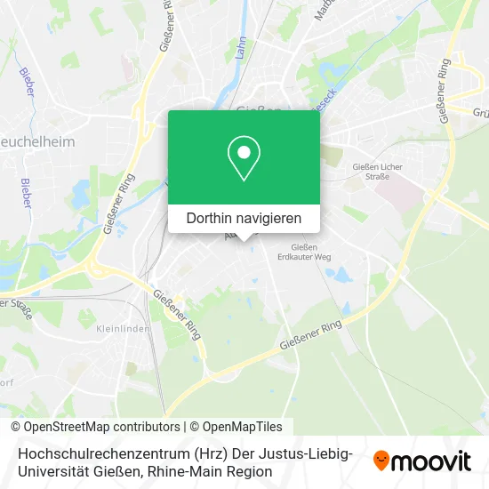 Hochschulrechenzentrum (Hrz) Der Justus-Liebig-Universität Gießen Karte