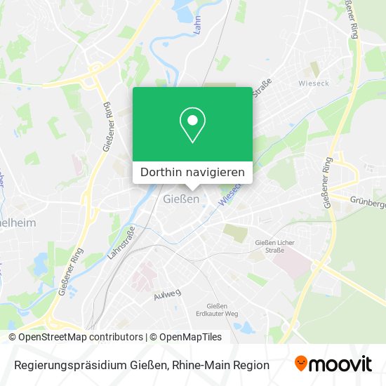 Regierungspräsidium Gießen Karte