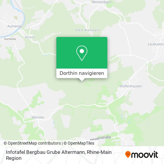 Infotafel Bergbau Grube Altermann Karte