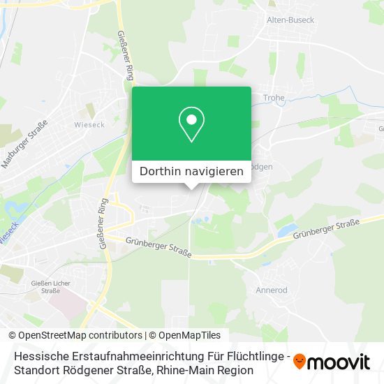 Hessische Erstaufnahmeeinrichtung Für Flüchtlinge - Standort Rödgener Straße Karte