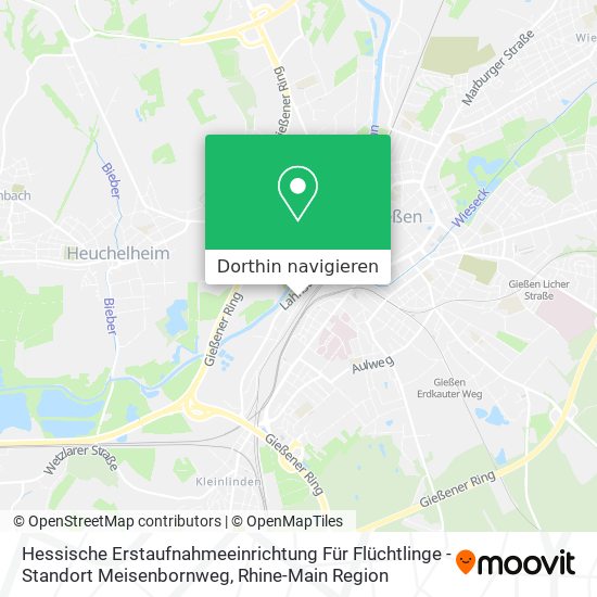 Hessische Erstaufnahmeeinrichtung Für Flüchtlinge - Standort Meisenbornweg Karte