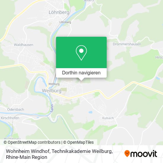 Wohnheim Windhof, Technikakademie Weilburg Karte