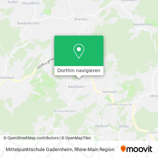 Mittelpunktschule Gadernheim Karte