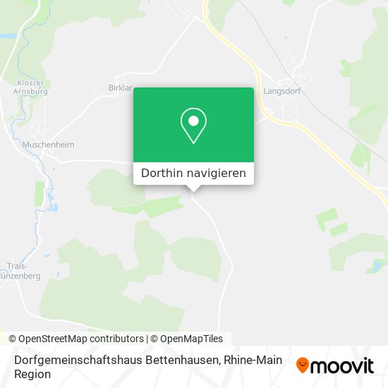 Dorfgemeinschaftshaus Bettenhausen Karte
