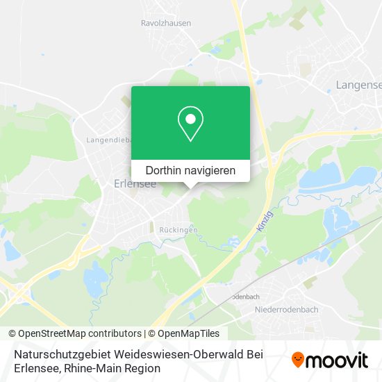 Naturschutzgebiet Weideswiesen-Oberwald Bei Erlensee Karte