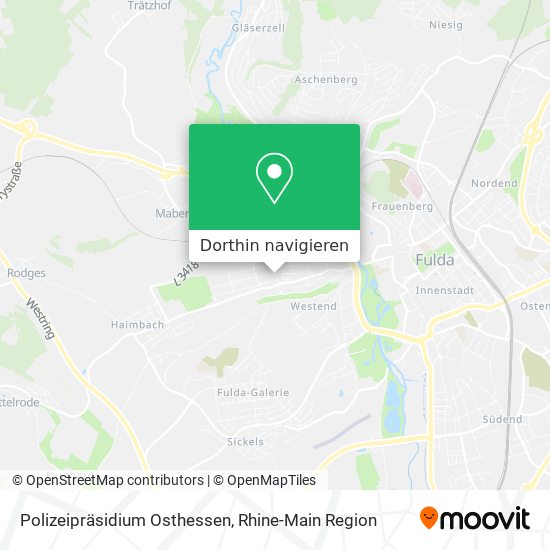 Polizeipräsidium Osthessen Karte