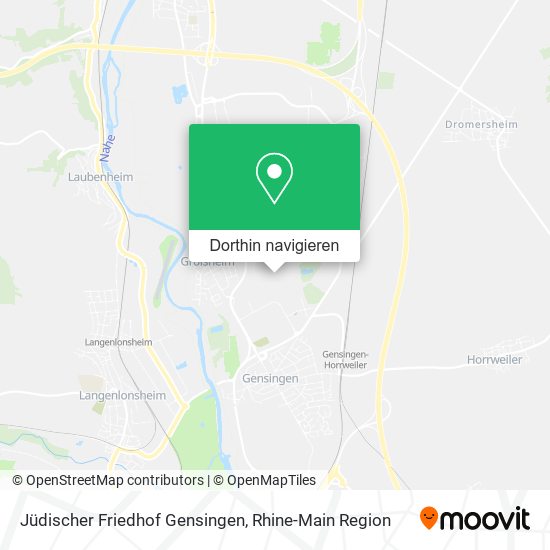 Jüdischer Friedhof Gensingen Karte