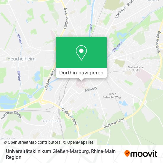 Universitätsklinikum Gießen-Marburg Karte