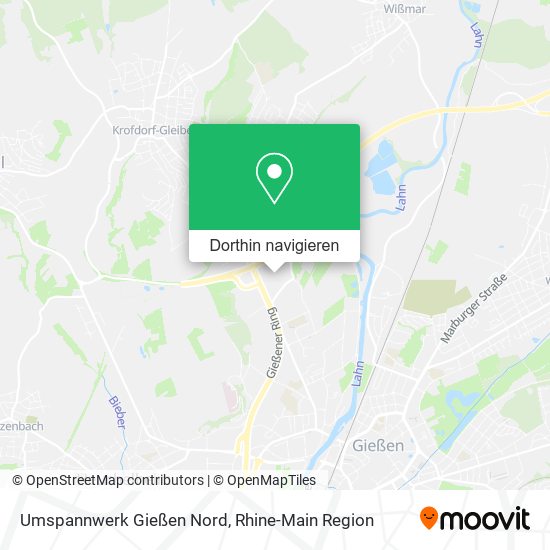 Umspannwerk Gießen Nord Karte
