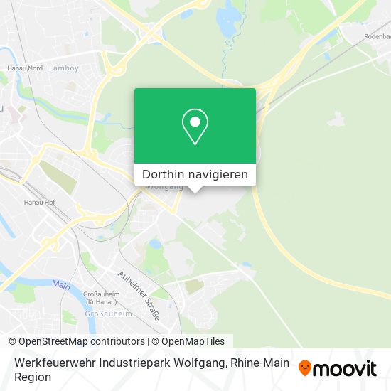 Werkfeuerwehr Industriepark Wolfgang Karte
