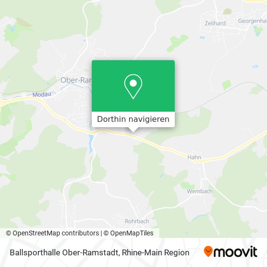 Ballsporthalle Ober-Ramstadt Karte