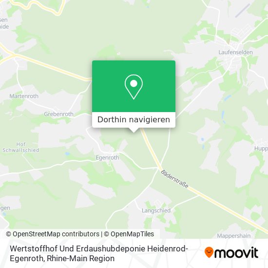 Wertstoffhof Und Erdaushubdeponie Heidenrod-Egenroth Karte